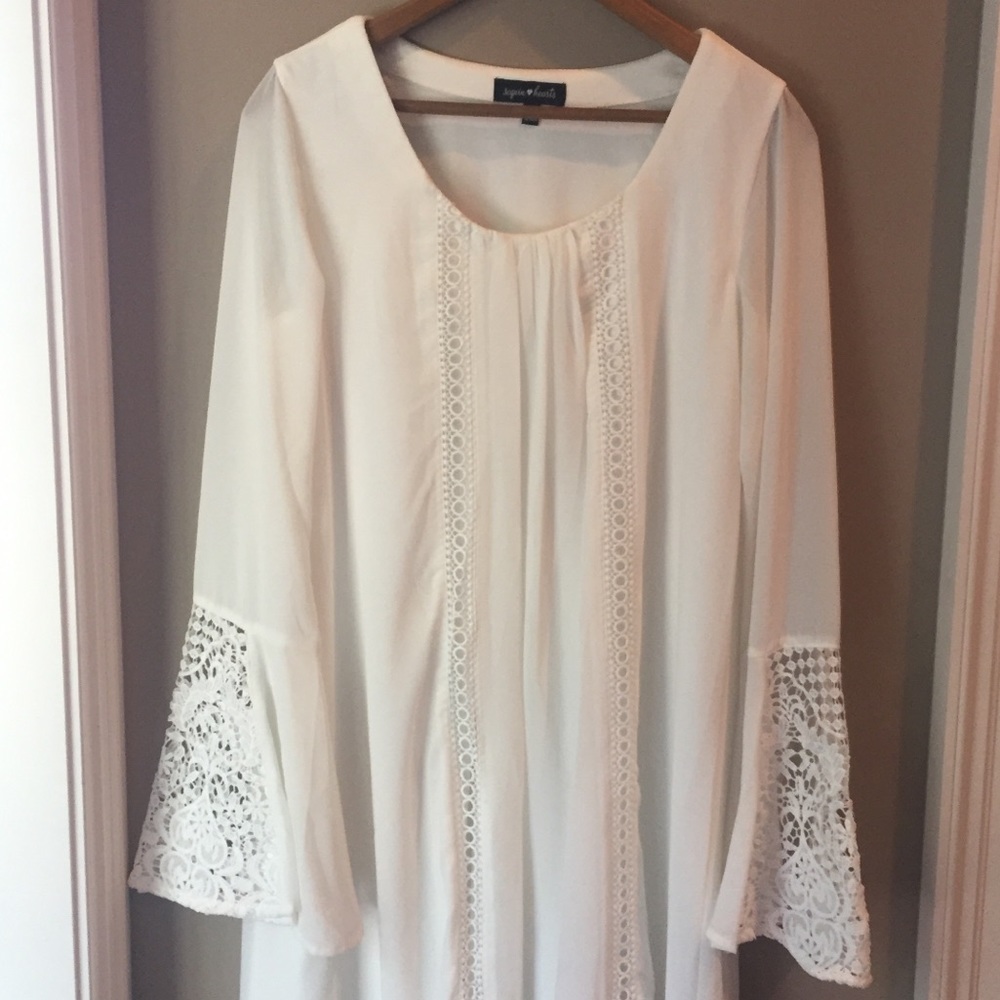 Sequine Heart Boho Dress Brand Sz M - Picture 7 of 11